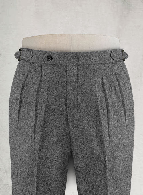 Rope Weave Gray Highland Tweed Trousers - Image 4
