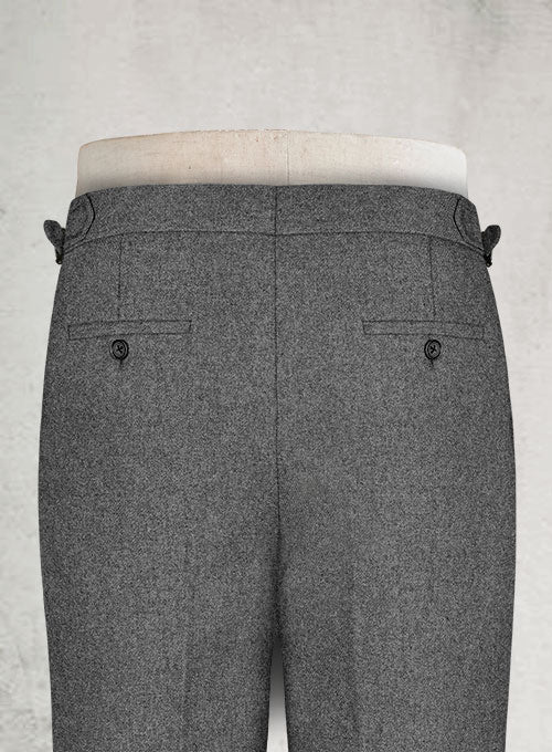 Rope Weave Gray Highland Tweed Trousers - Image 6