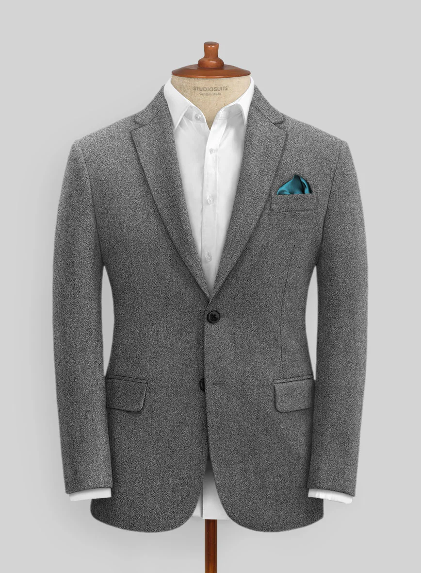 Rope Weave Gray Tweed Suit - Image 3