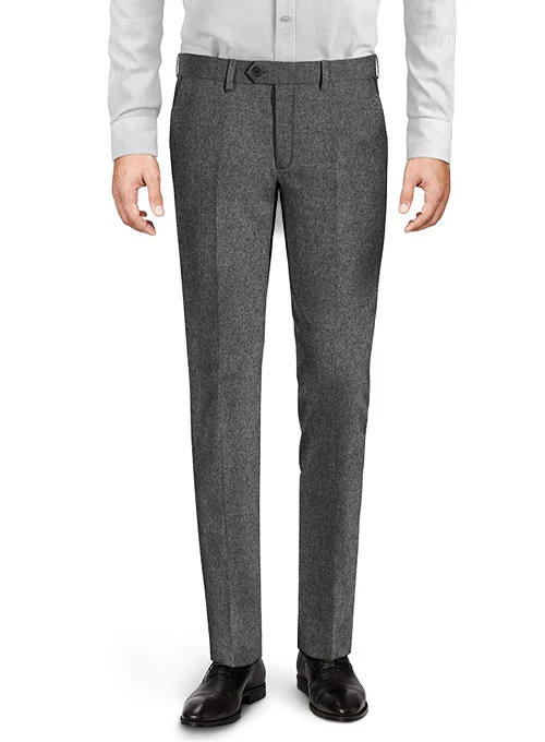 Rope Weave Gray Tweed Double Breasted Suit - Image 4