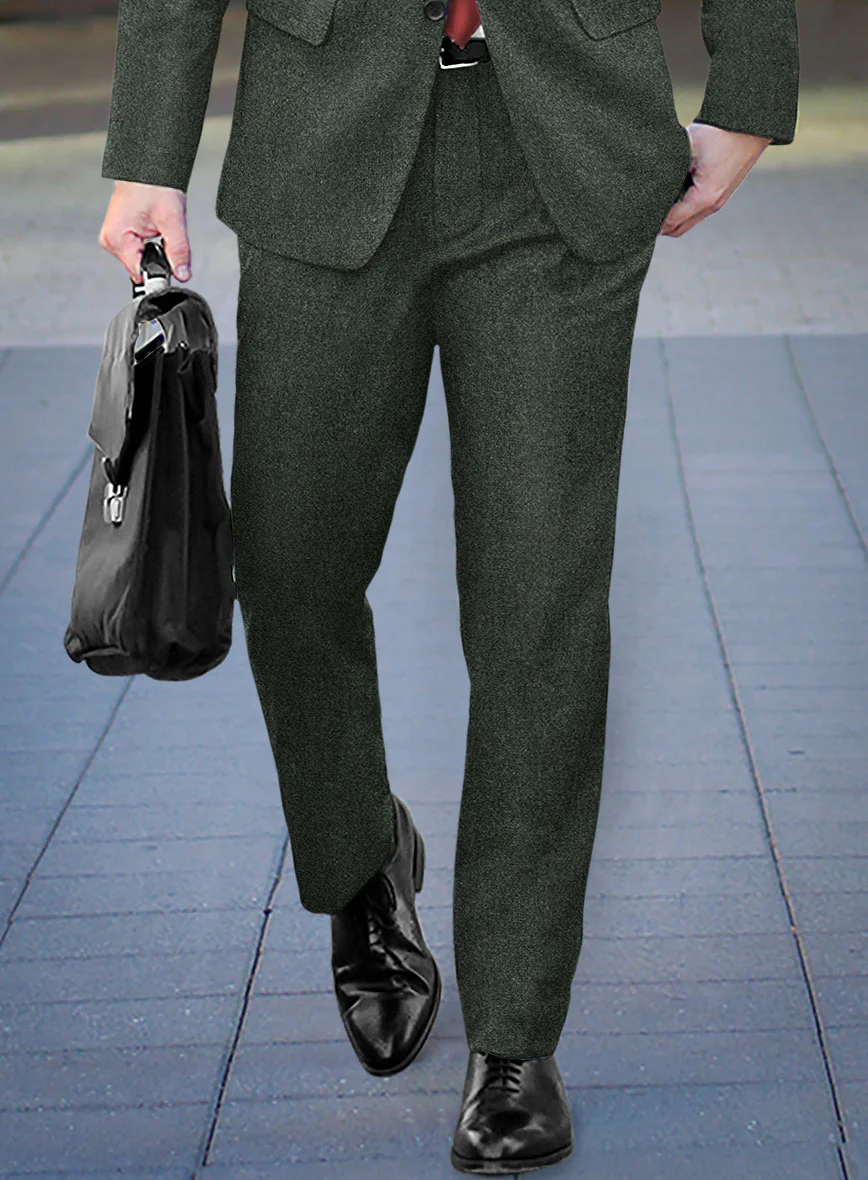 Rope Weave Green Tweed Suit - Image 8