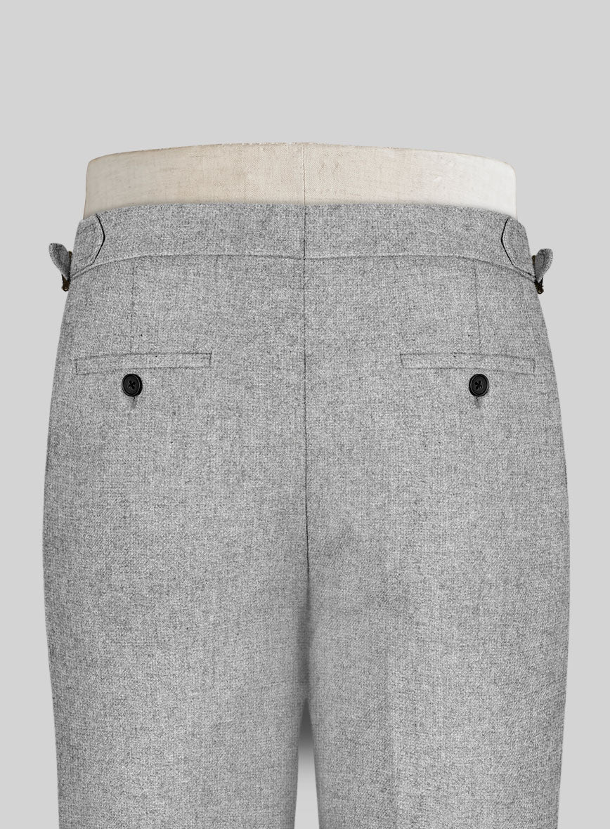 Rope Weave Light Gray Highland Tweed Trousers - Image 4