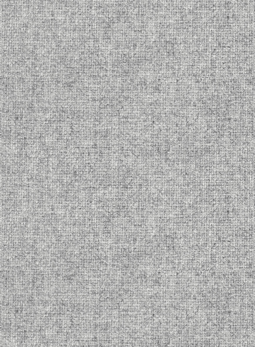 Rope Weave Light Gray Tweed Overcoat - Image 4