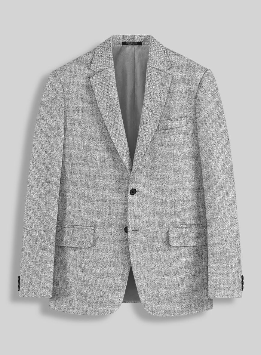 Rope Weave Light Gray Tweed Suit - Image 3
