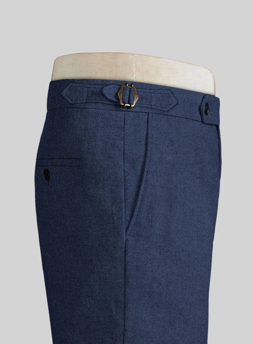 Rope Weave Persian Blue Highland Tweed Trousers - Image 3