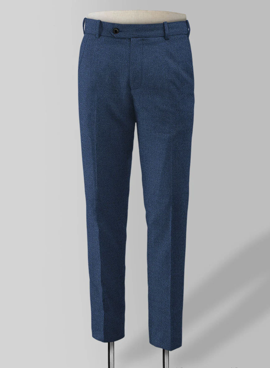 Rope Weave Persian Blue Tweed Pants - Image 2