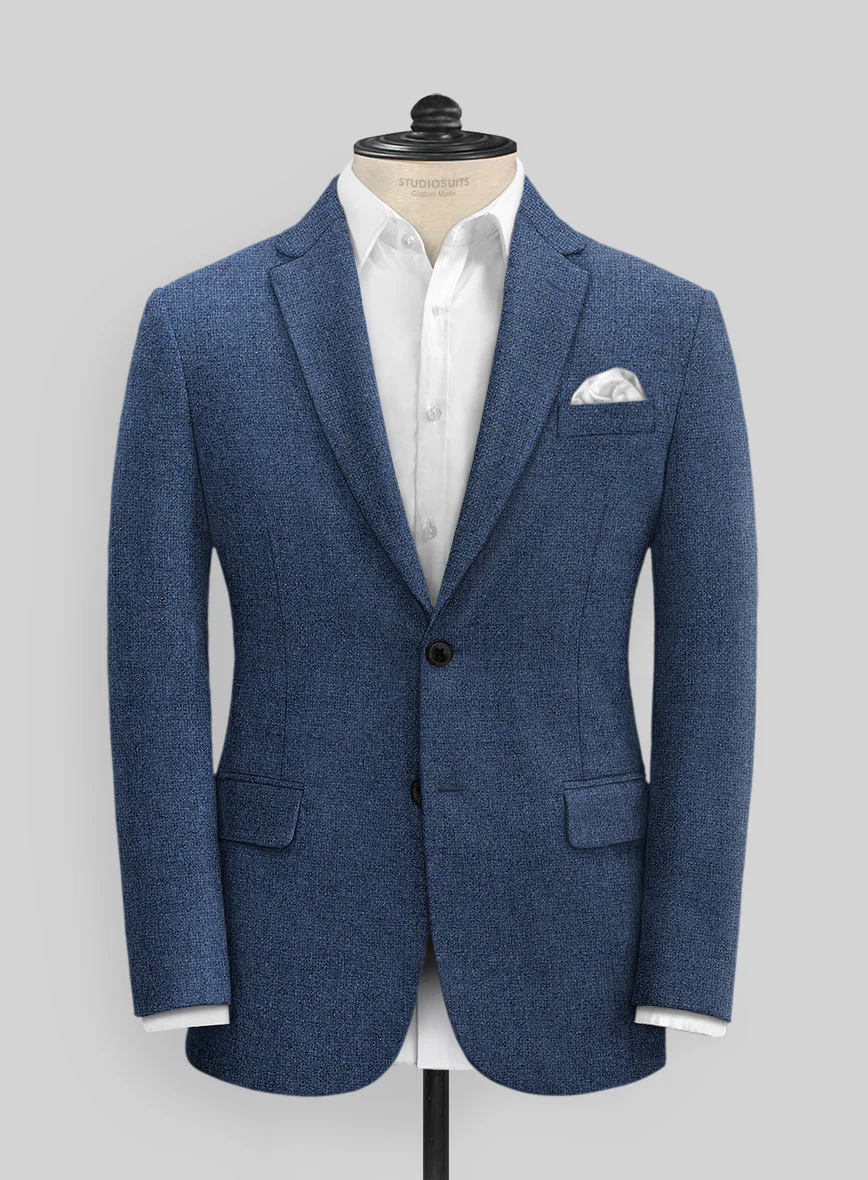Rope Weave Persian Blue Tweed Suit - Image 3