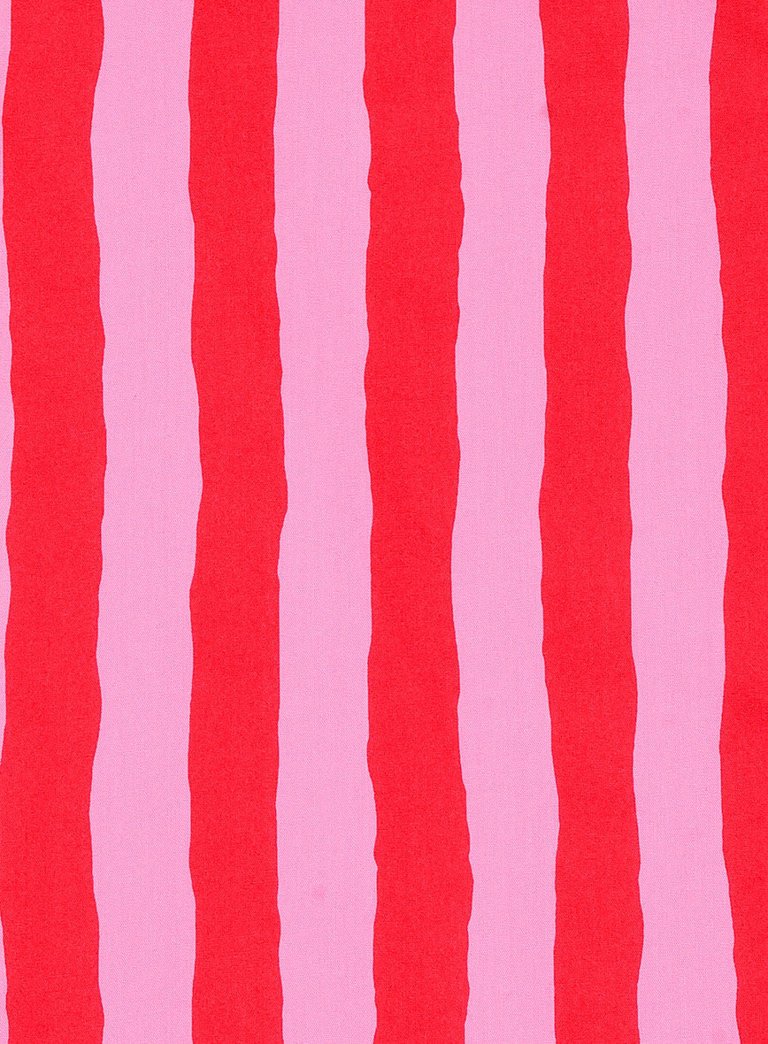 Rosso Blush Stripe Cotton Shirt - Image 4