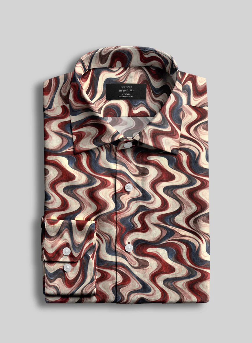 Rovello Swirl Silk Cotton Shirt - Image 2