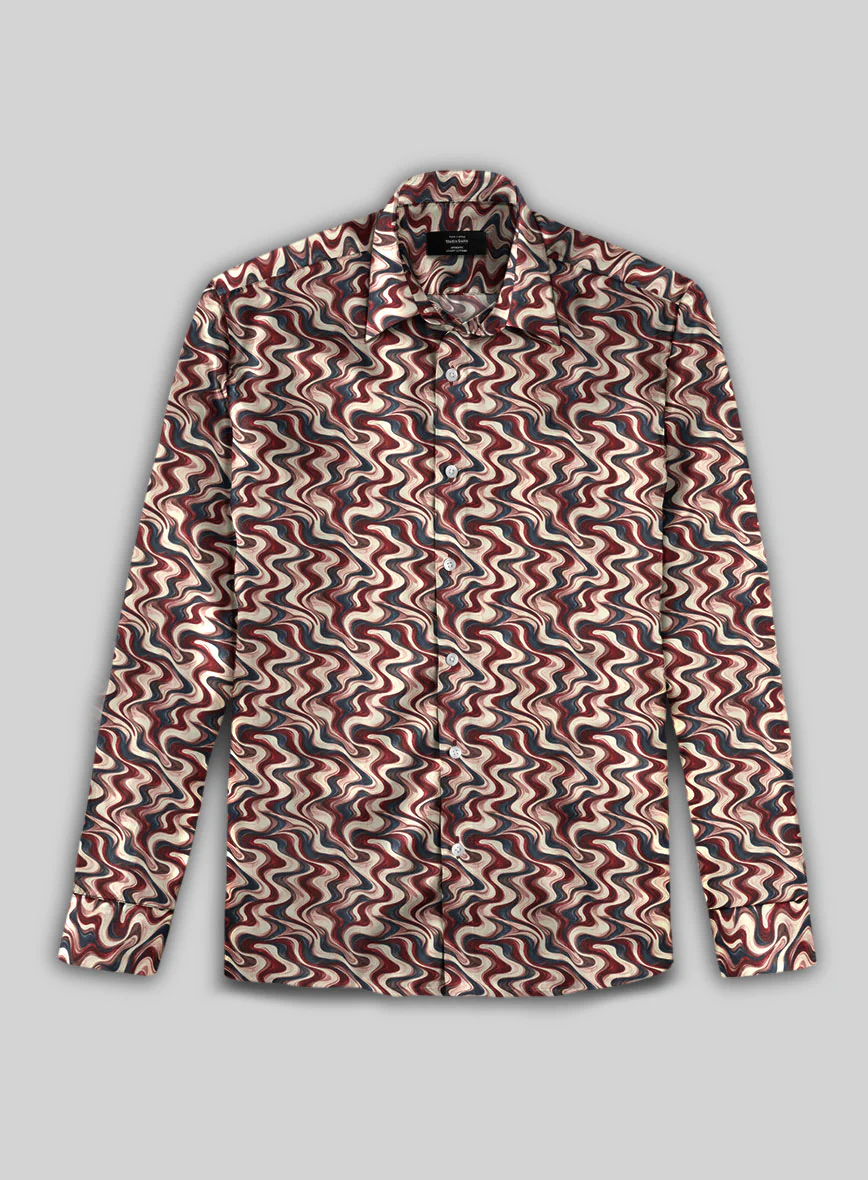 Rovello Swirl Silk Cotton Shirt - Image 3