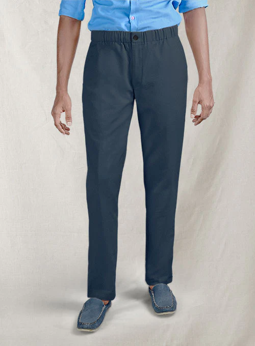 Easy Pants Royal Blue Cotton Canvas - Image 8
