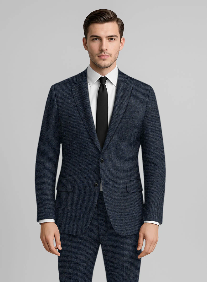 Royal Blue Denim Tweed Jacket - Image 2