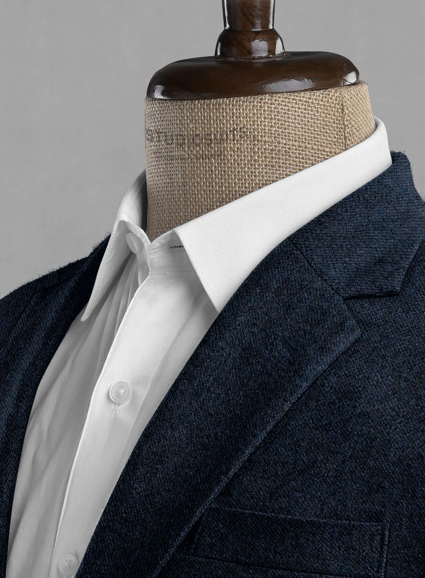 Royal Blue Denim Tweed Jacket - Image 3