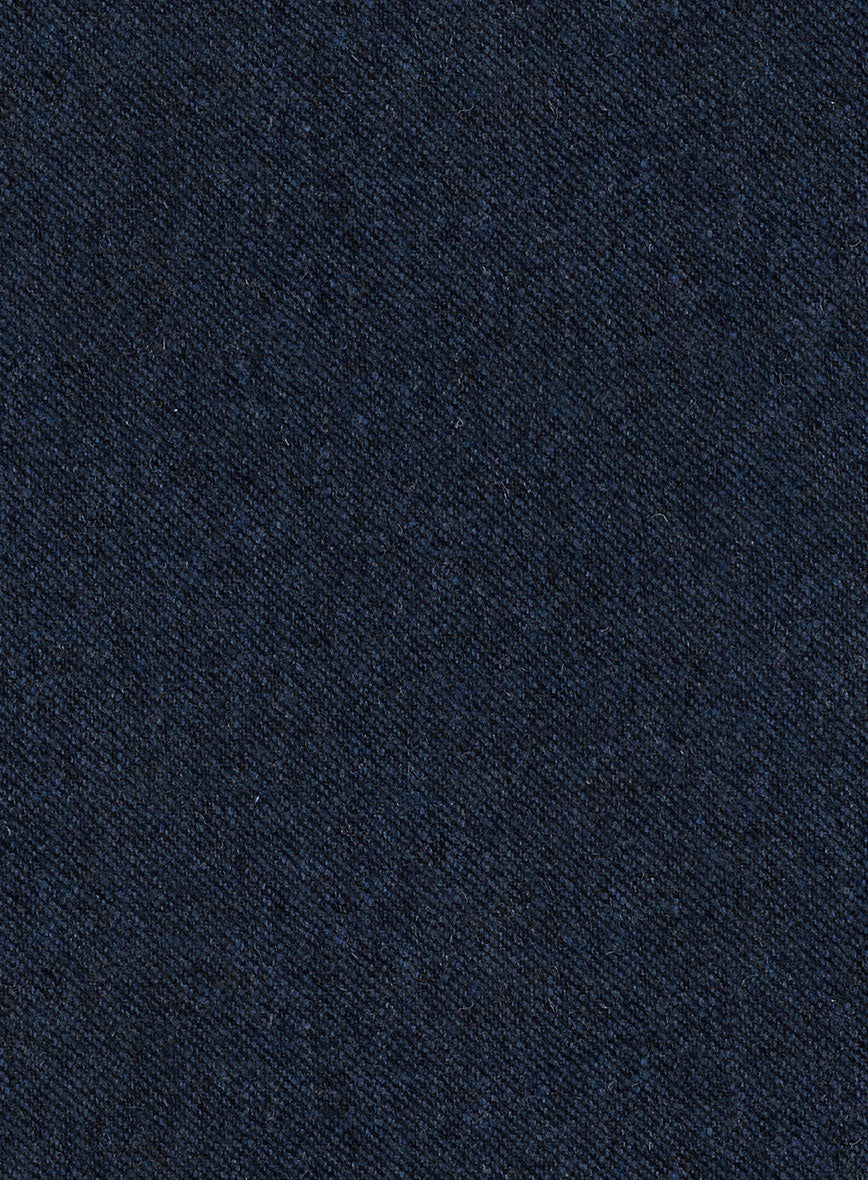 Royal Blue Denim Tweed Pea Coat - Image 3