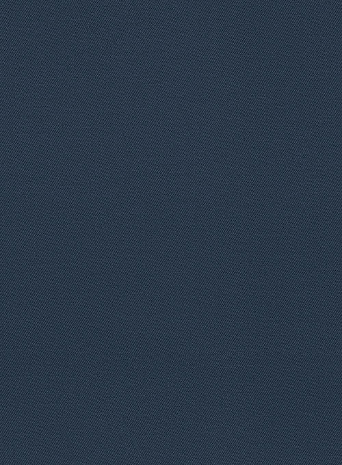 Washed Royal Blue Feather Cotton Canvas Stretch Chino Pants - Image 4