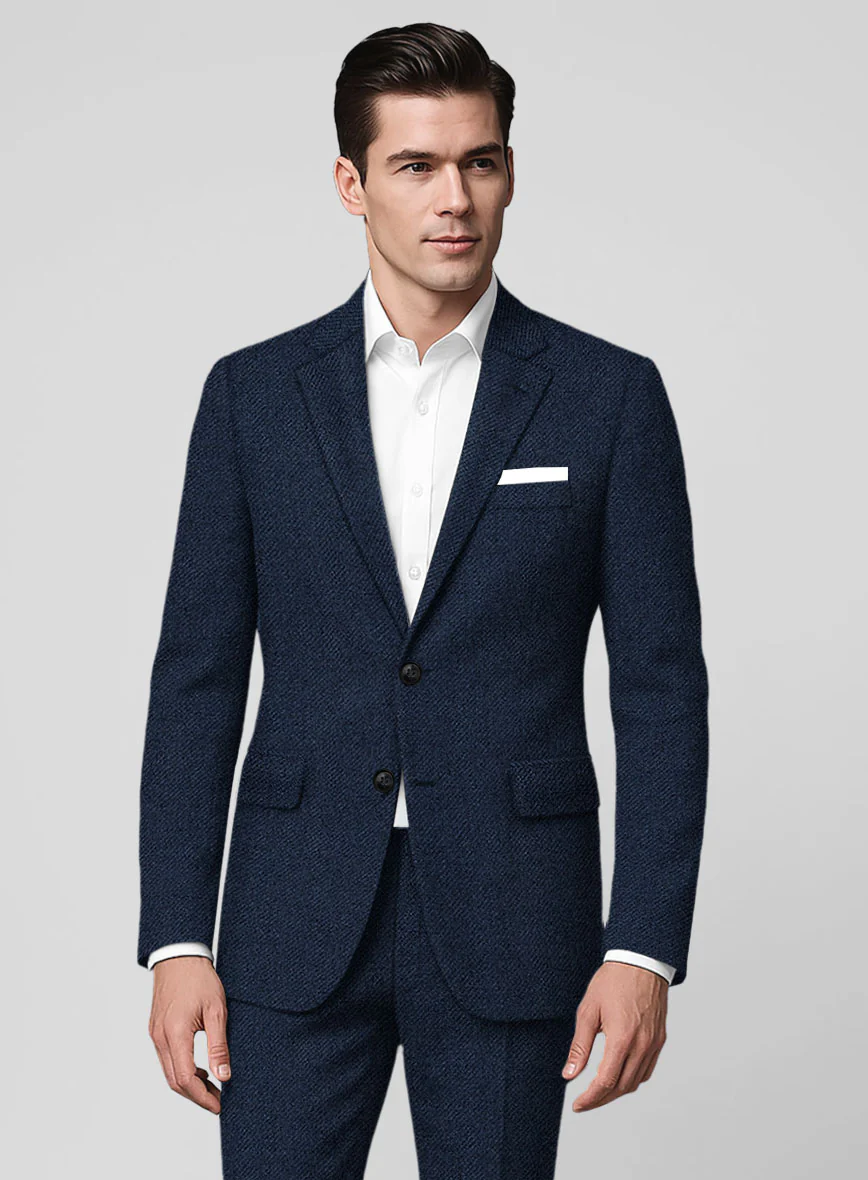 Royal Blue Heavy Tweed Jacket - Image 2