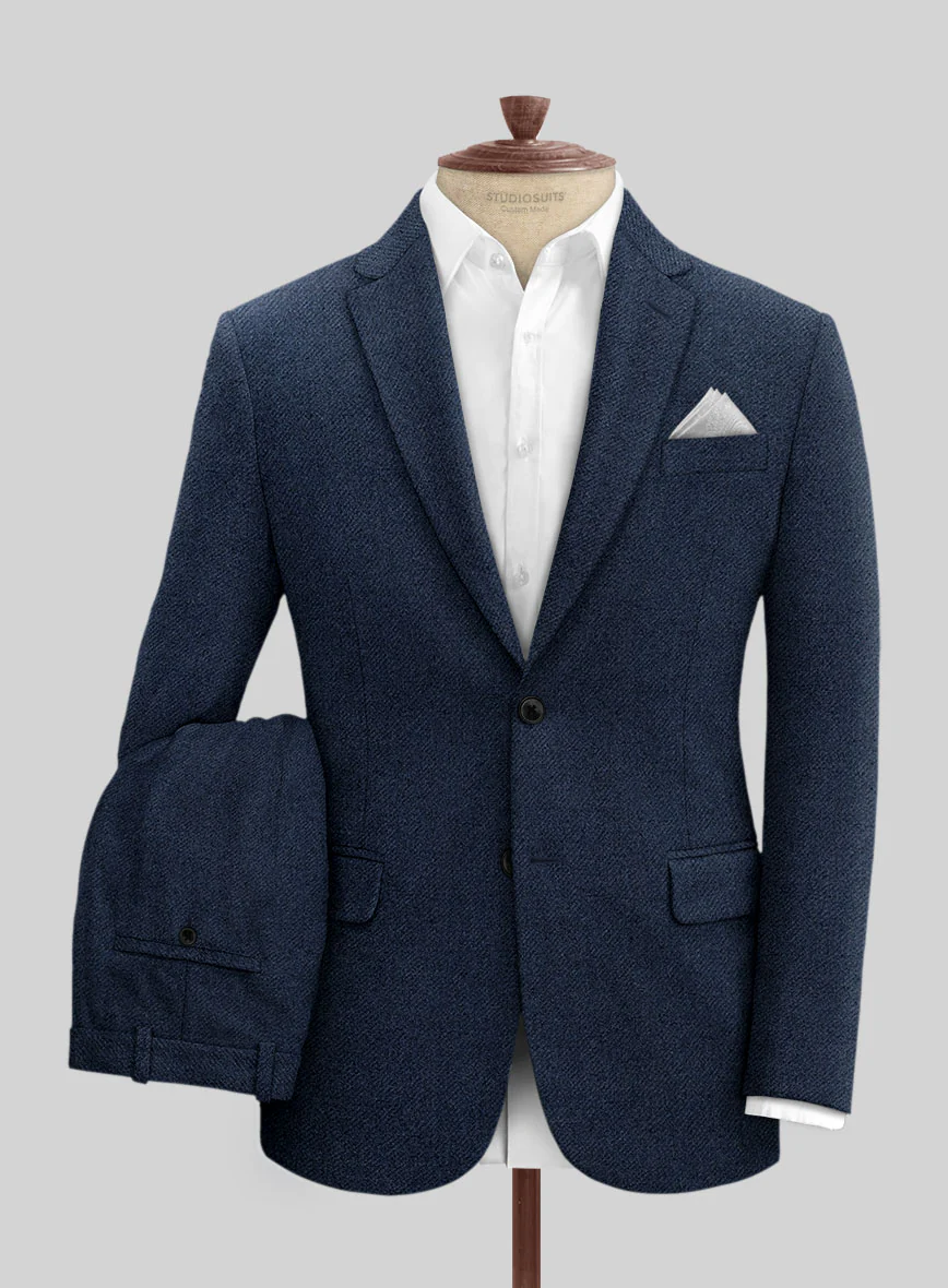 Royal Blue Heavy Tweed Suit - Image 2