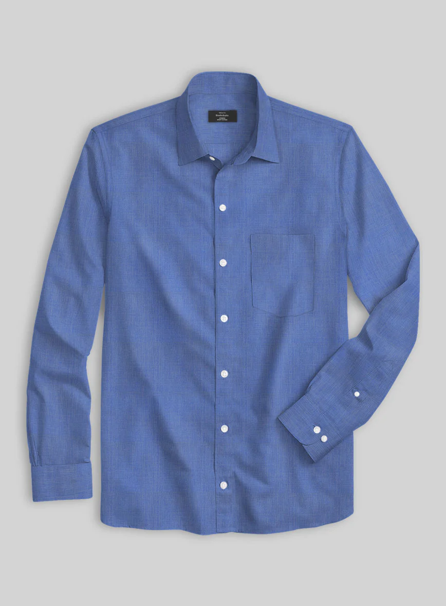 Royal Blue Organic Cotton Shirt - Image 3