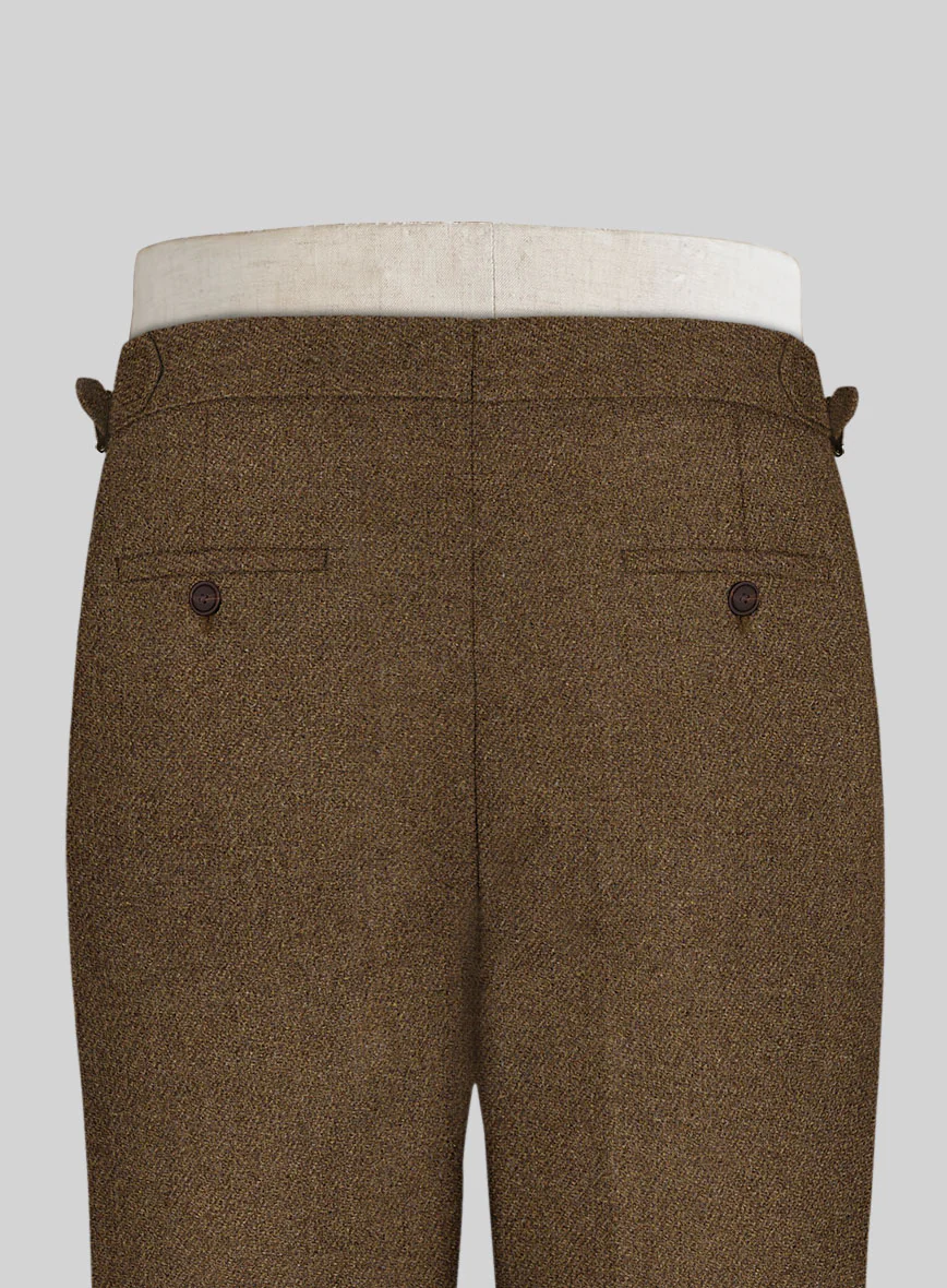 Royal Brown Heavy Tweed Highland Trousers - Image 2
