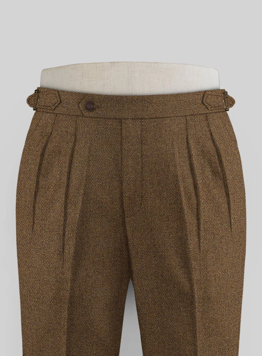 Royal Brown Heavy Tweed Highland Trousers - Image 3
