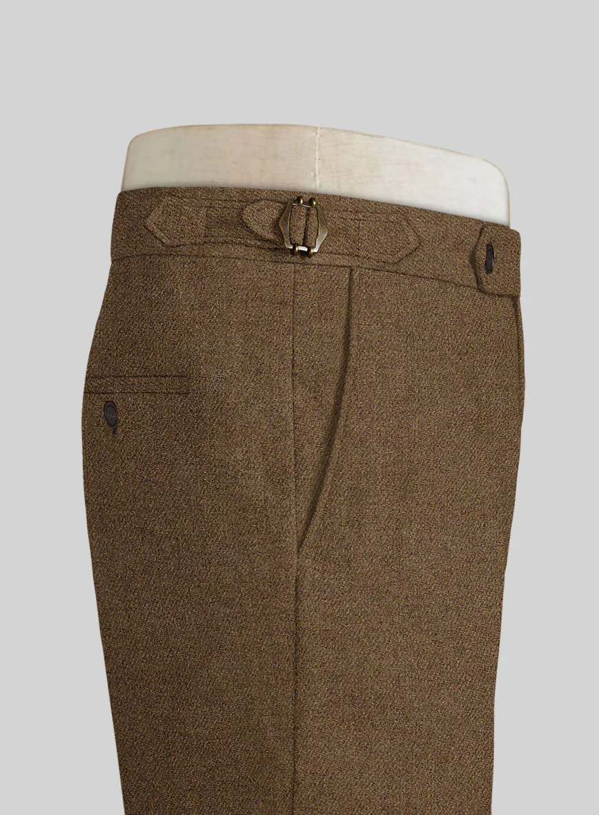 Royal Brown Heavy Tweed Highland Trousers - Image 4