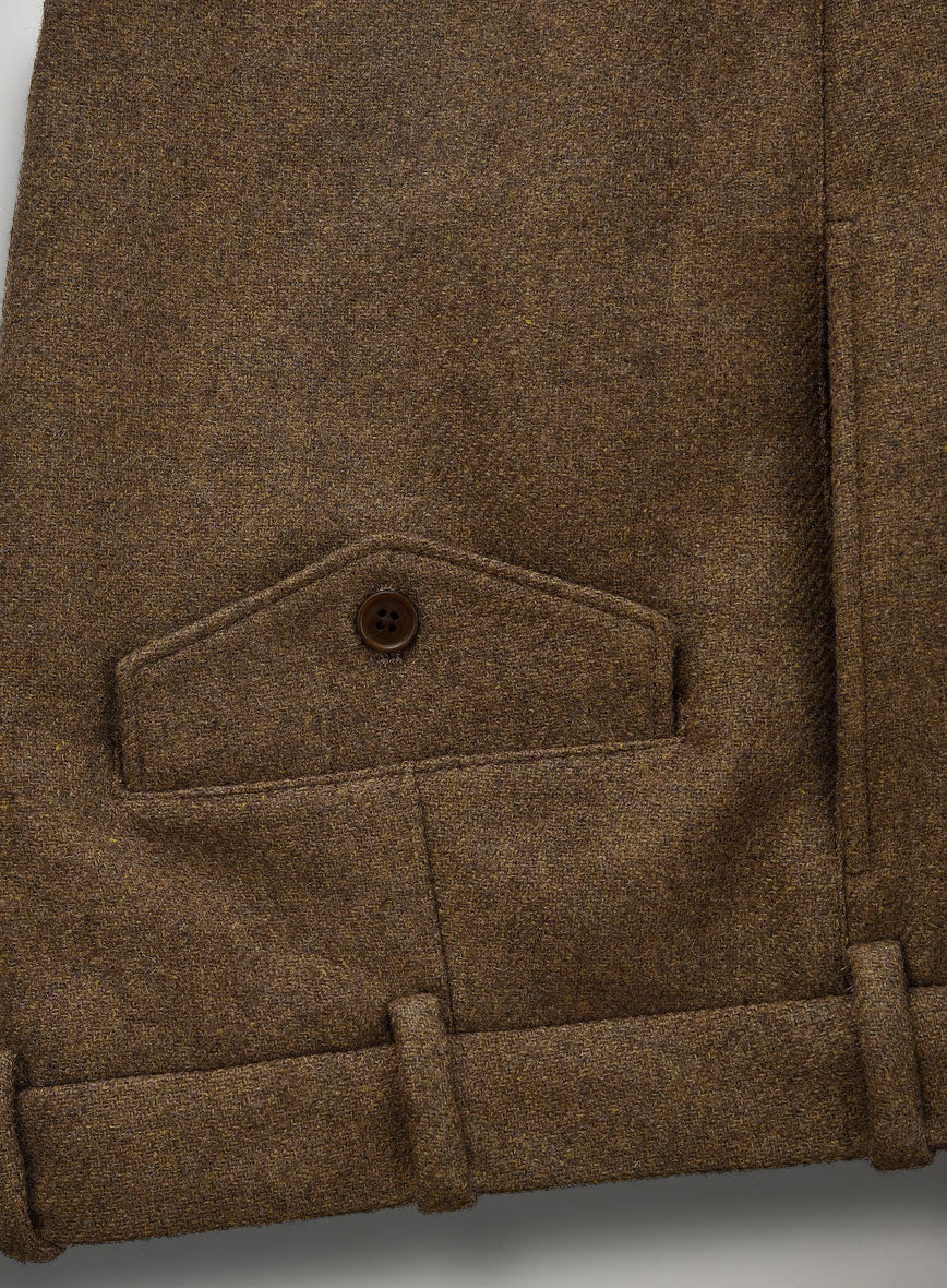 Royal Brown Heavy Tweed 3 Piece Suit - Image 4