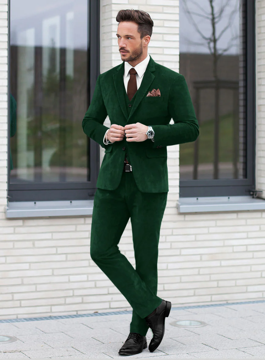 Royal Green Velvet Suit - Image 2