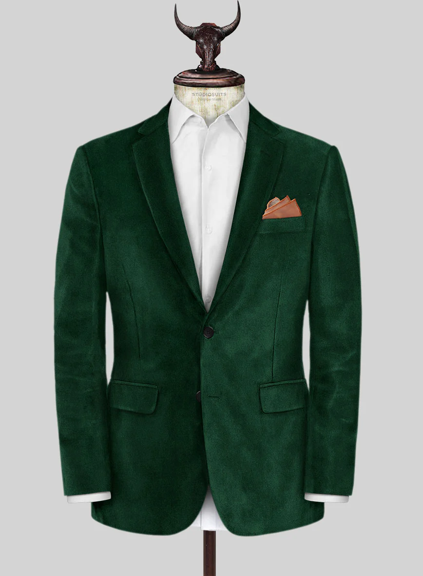 Royal Green Velvet Suit - Image 3