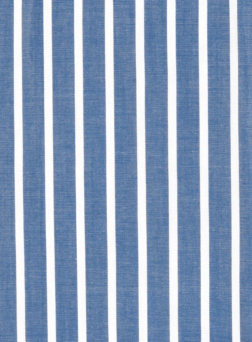 Royal Stripe Organic Cotton Shirt - Image 3