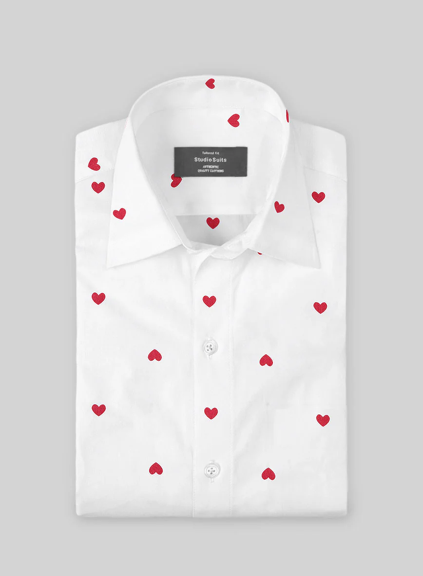 Ruby Heart Cotton Lycra Shirt - Image 2