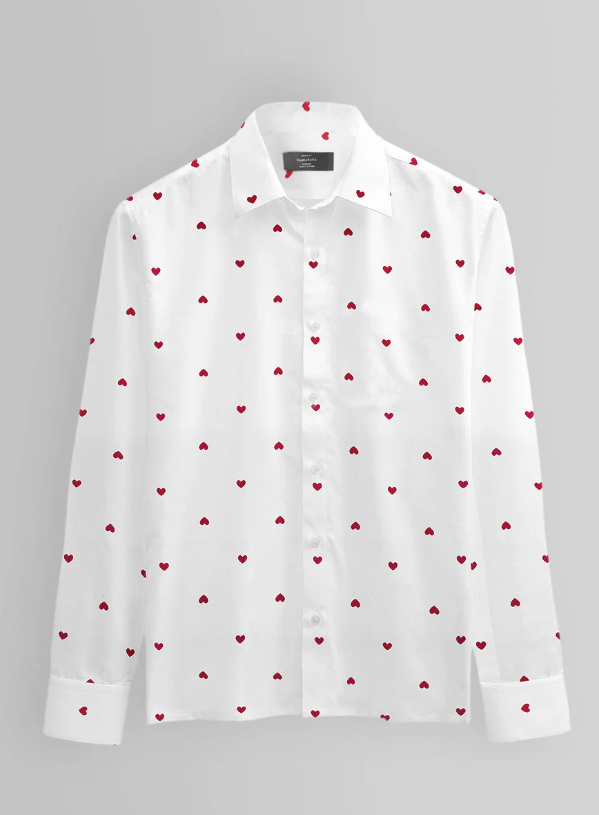 Ruby Heart Cotton Lycra Shirt - Image 3