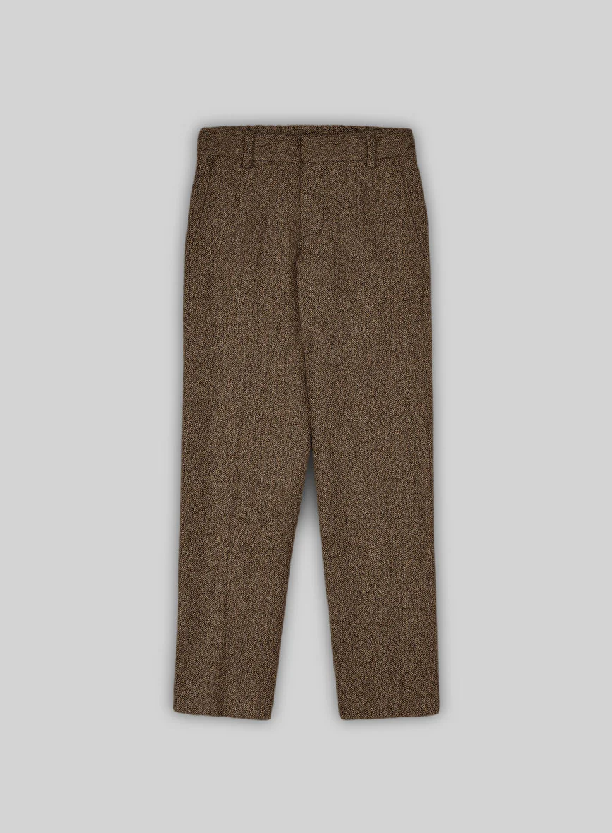 Rust Herringbone Tweed Boys Suit - Image 3