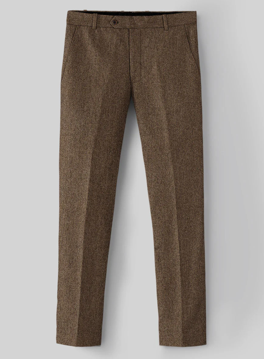 Rust Herringbone Tweed Pants - Image 2