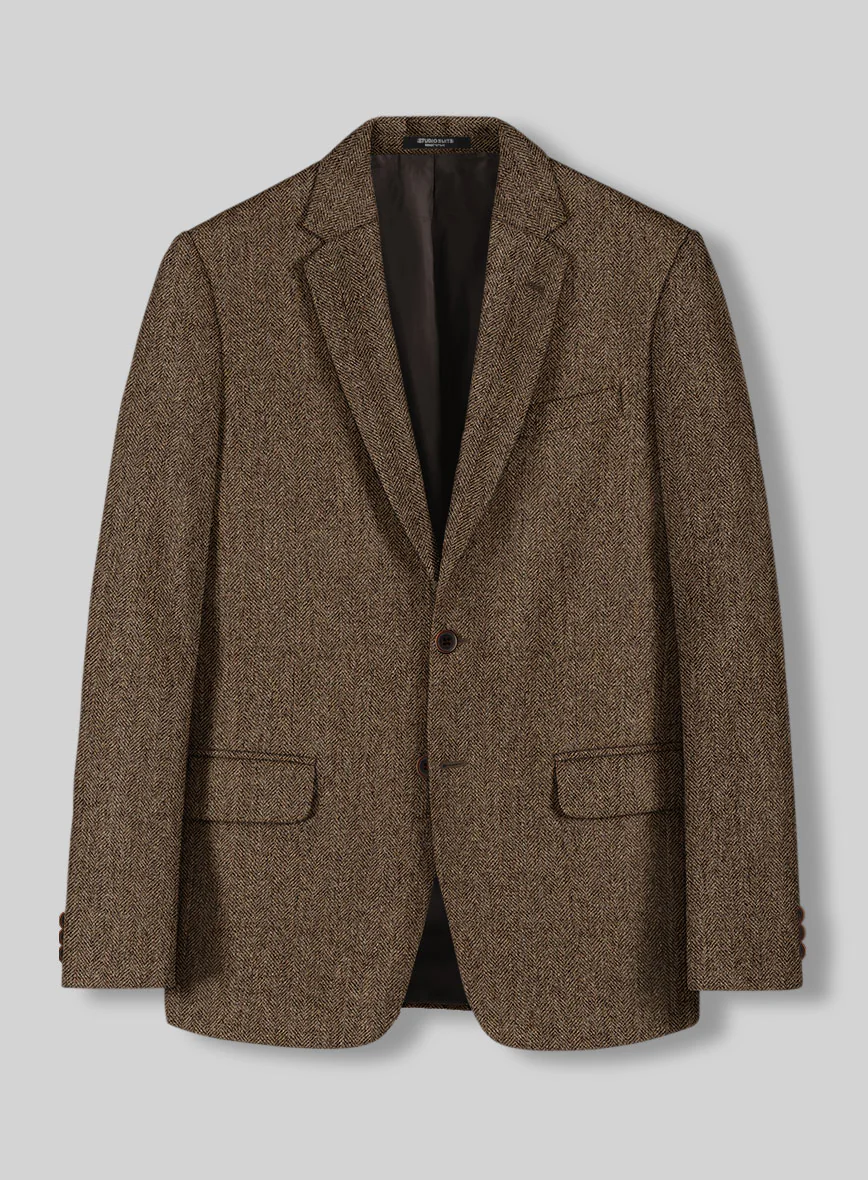 Rust Herringbone Tweed Suit - Image 3