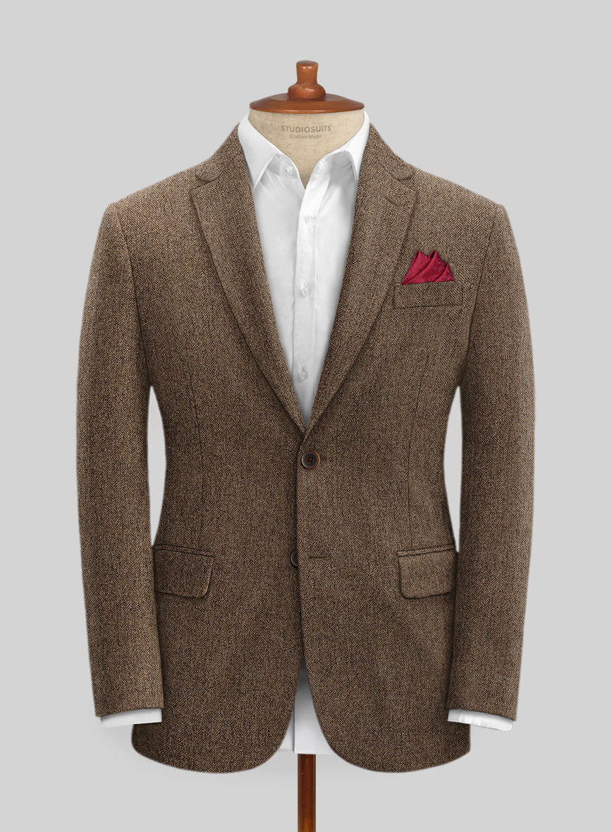 Rust Herringbone Tweed Suit - Image 5