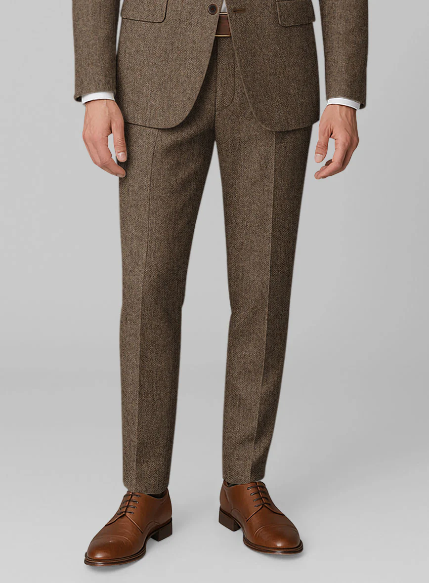 Rust Herringbone Tweed Suit - Image 7