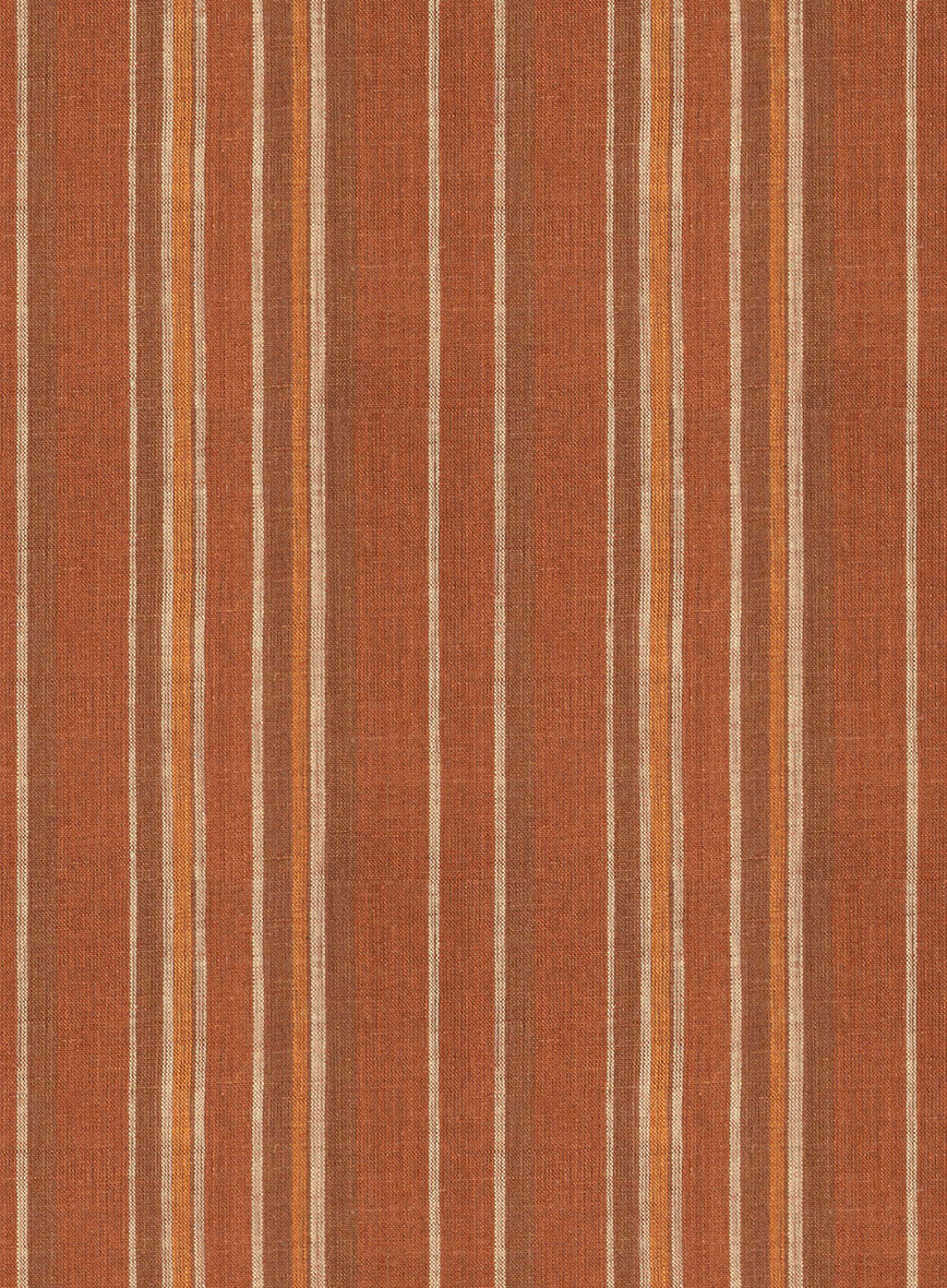 Rustic Brown Linen Shirt - Image 3