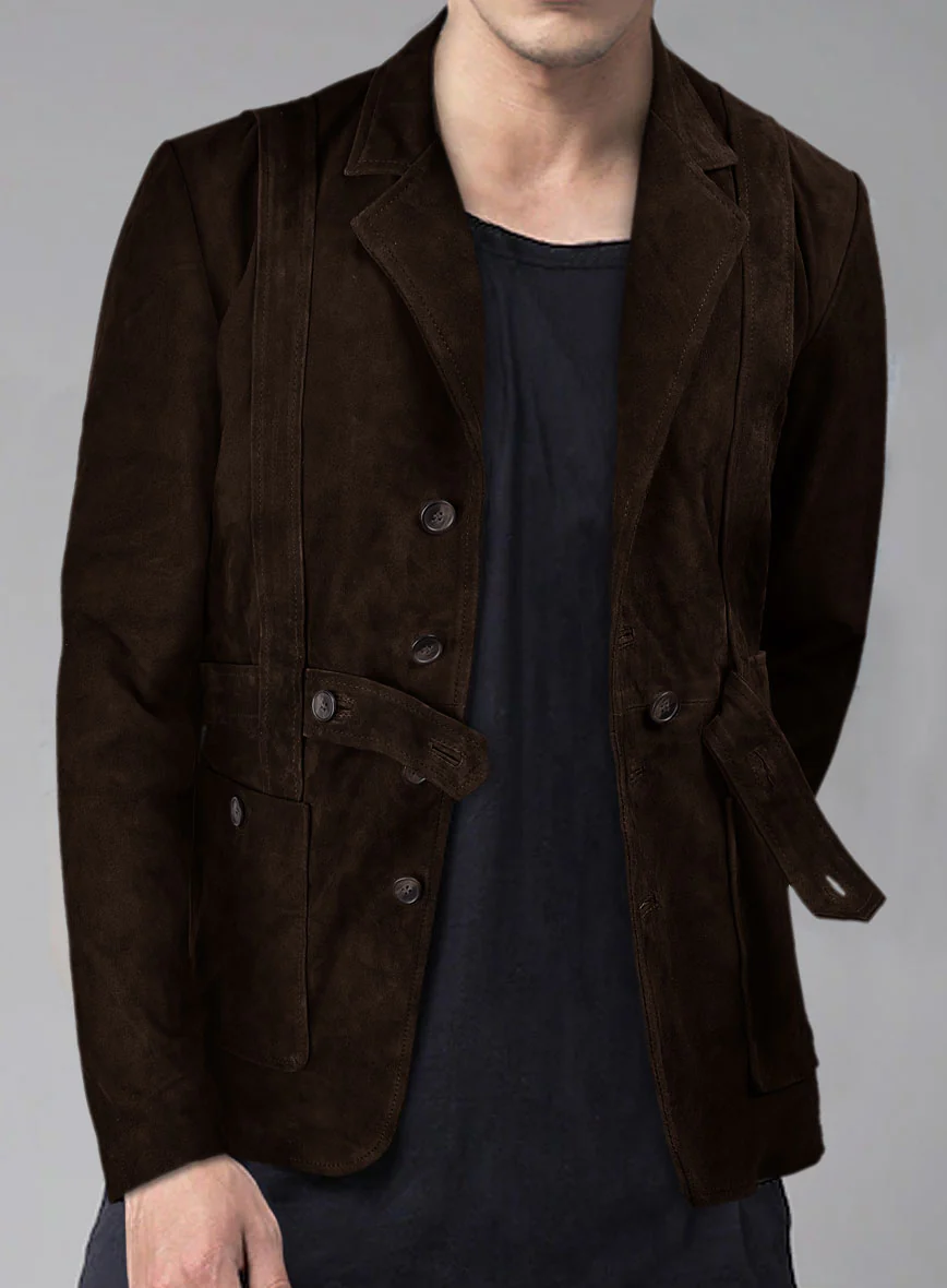 Safari Dune Suede Leather Blazer - Image 6