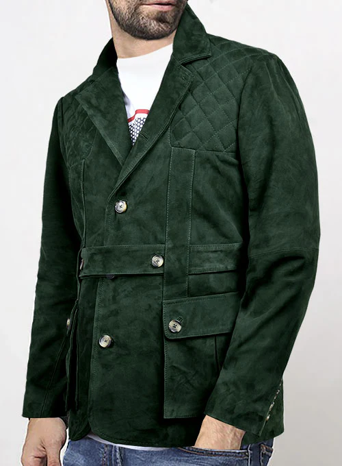 Safari Forest Suede Leather Blazer - Image 2