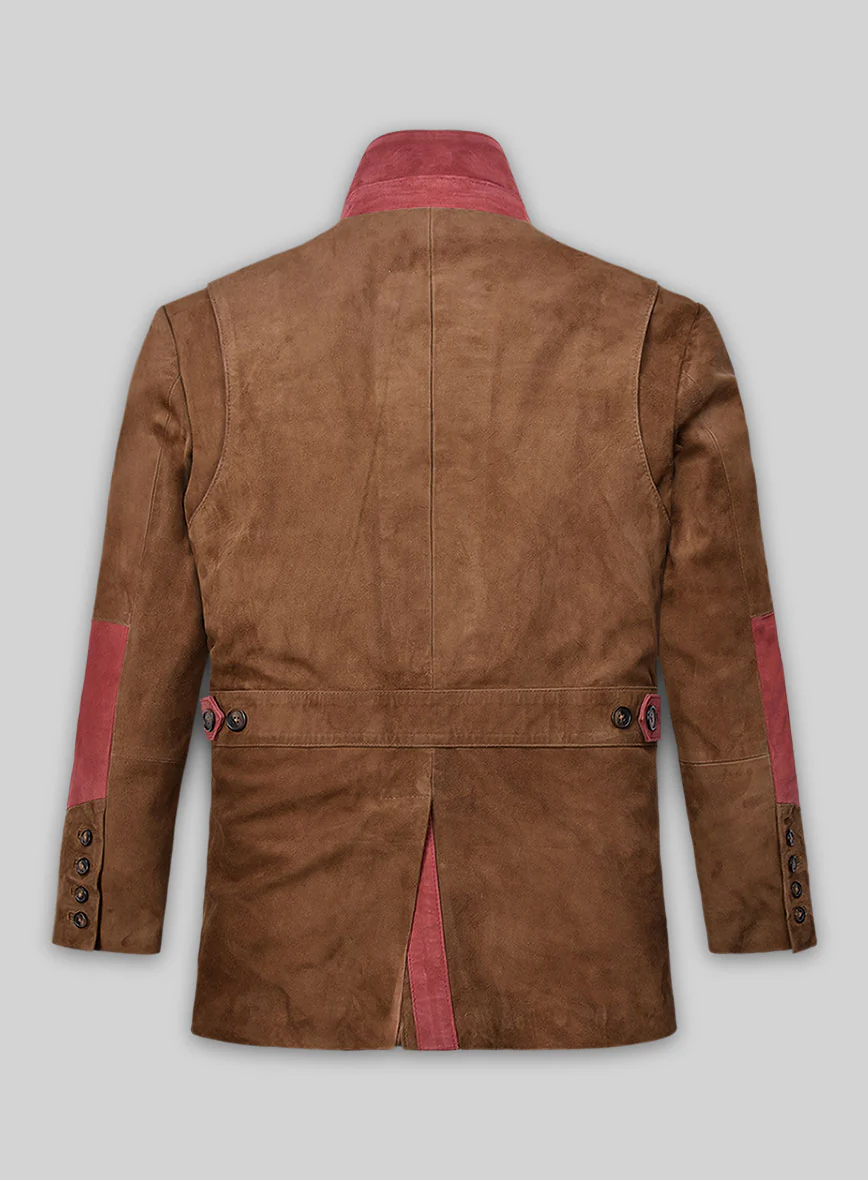 Safari Hickory Suede Leather Blazer - Image 3