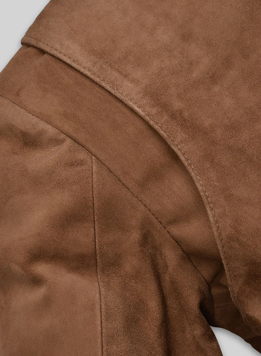 Safari Hickory Suede Leather Blazer - Image 5