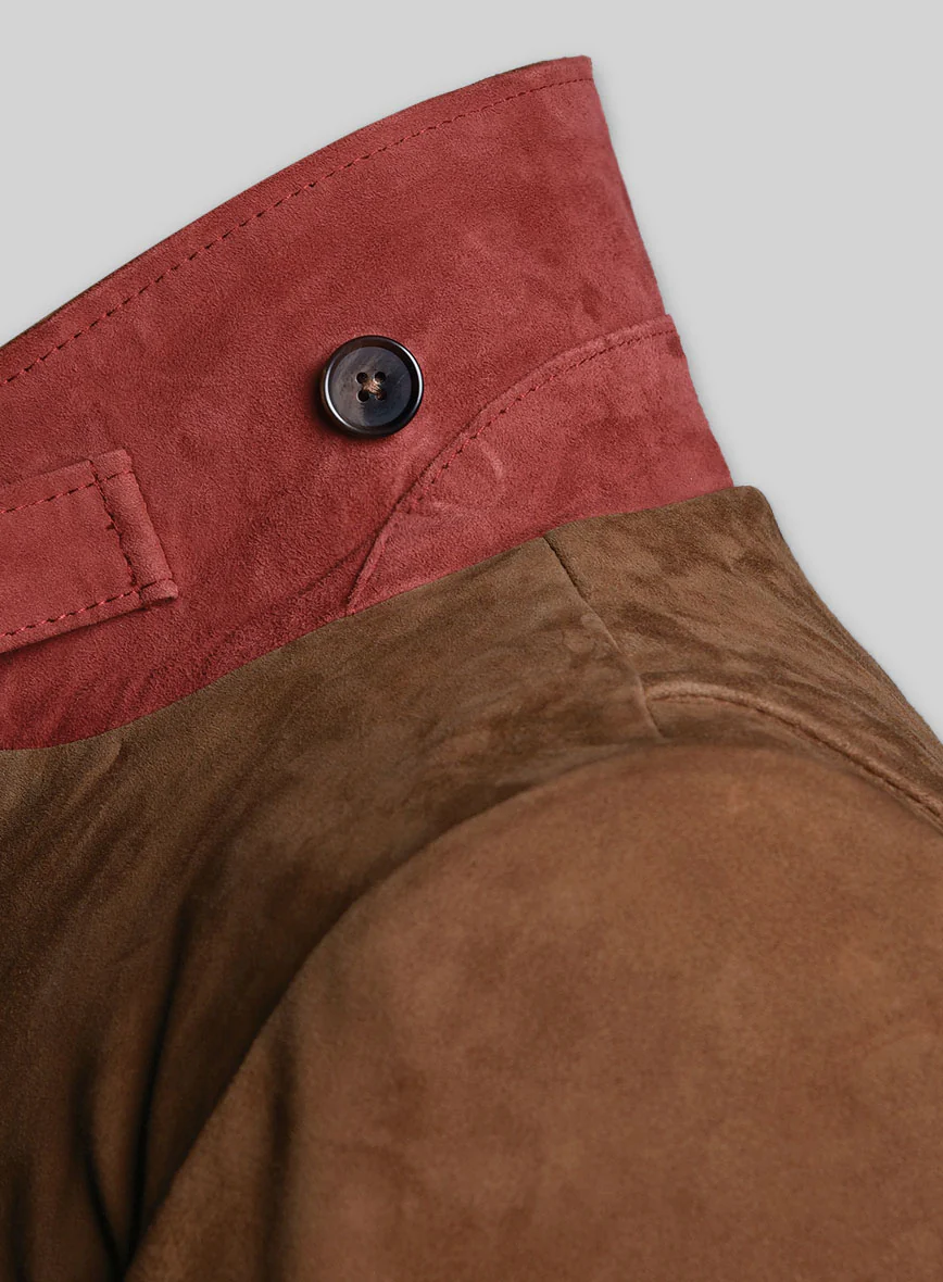 Safari Hickory Suede Leather Blazer - Image 7