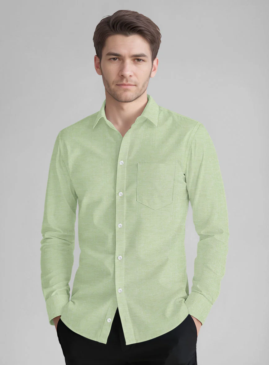 Sage Drift Oxford Cotton Shirt - Image 2