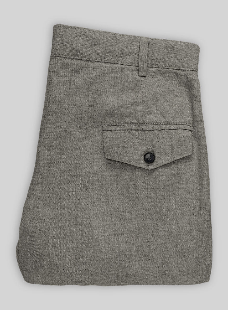 Sage Green Linen Cargo Pants - Image 3