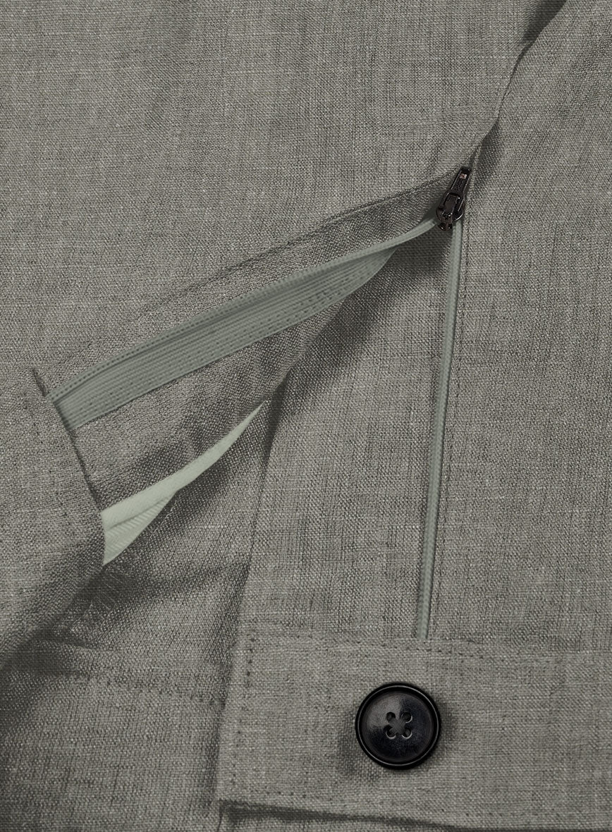 Sage Green Linen Cargo Pants - Image 6