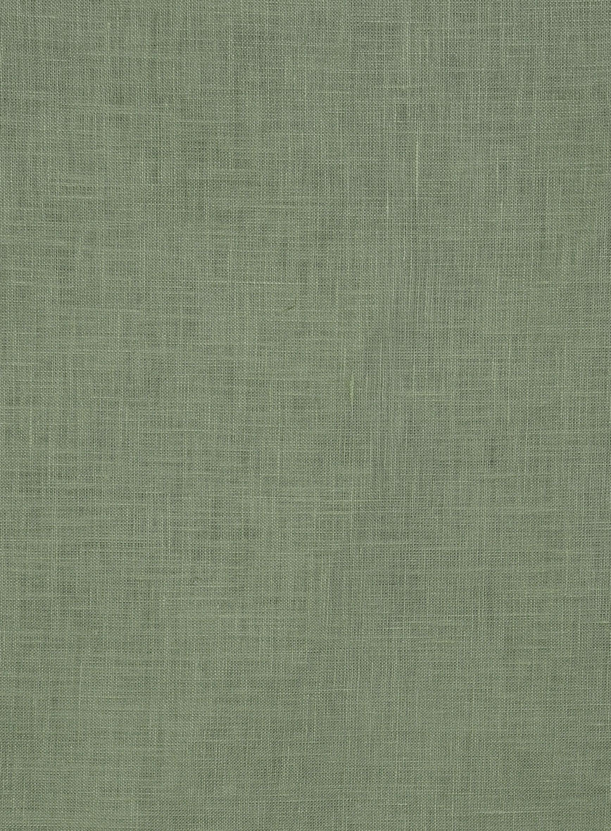 Sage Green Pure Linen Shirt - Image 5