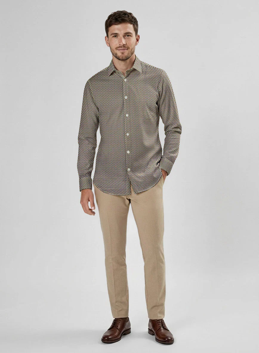 Sage Lattice Cotton Shirt - Image 4