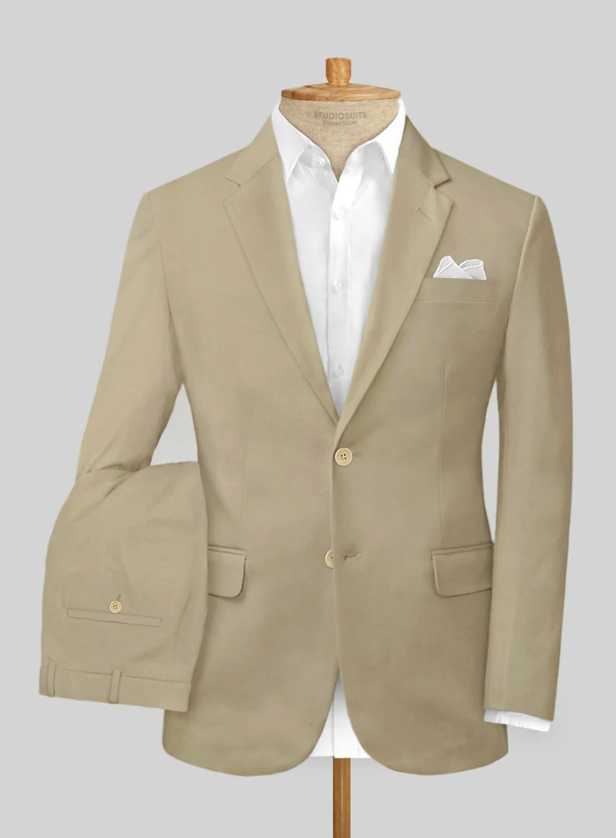 Sand Feather Cotton Canvas Stretch Suit - Image 2