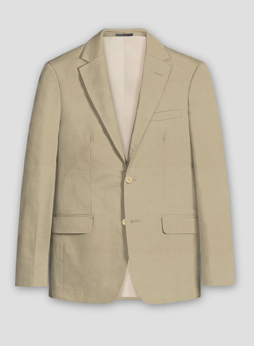 Sand Feather Cotton Canvas Stretch Suit - Image 4