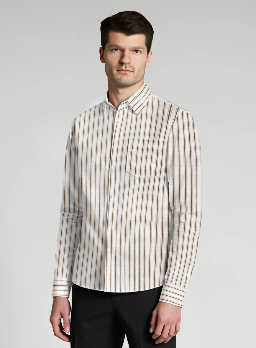 Sandbar Stripe Cotton Shirt - Image 2